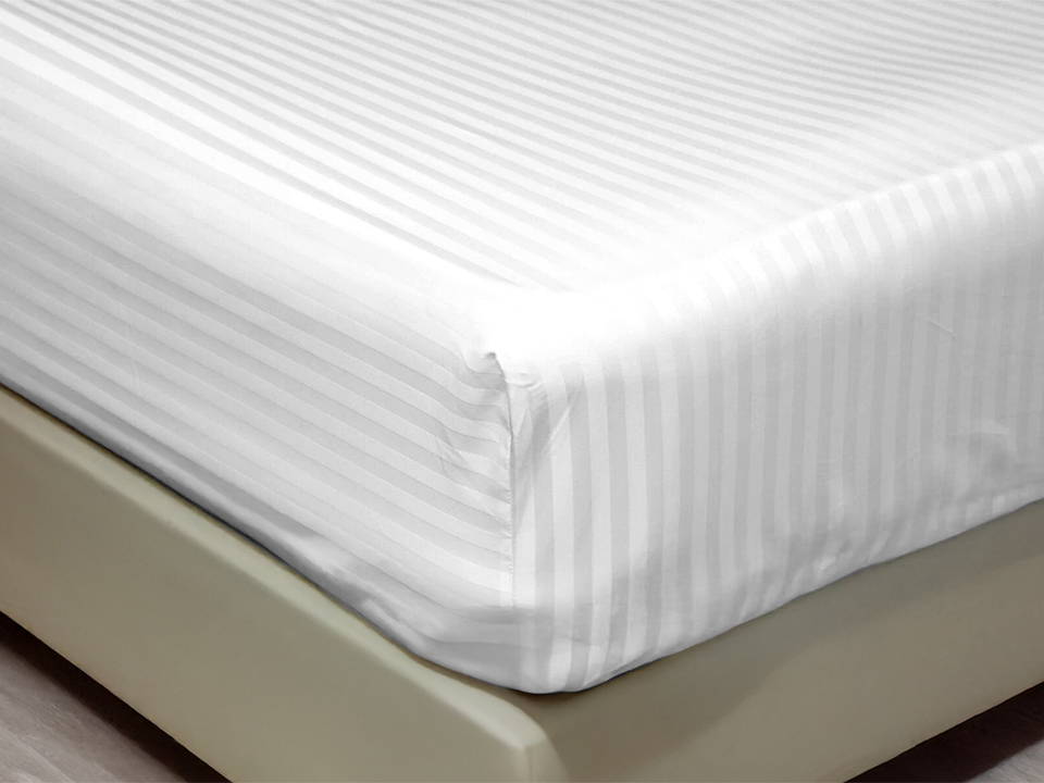 Простыня Орматек на резинке Flow New (Сатин Белый) 90x200